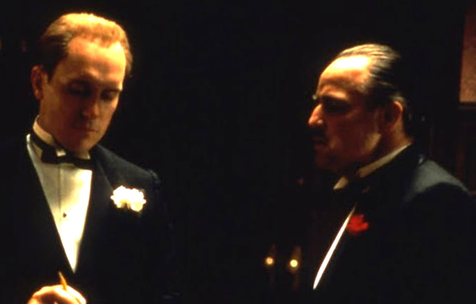 Robert Tom Hagen Duvall & Marlon Don Vito Corleone Brando