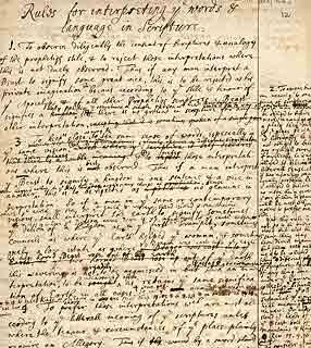 Manuscrito atribuído a Newton