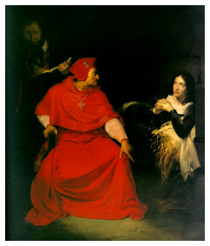 Cardeal Henrique Beaufort e Joana d'Arc