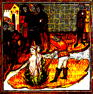 Templários condenados à fogueira pela Santa Inquisição