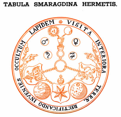 TABULA SMARAGDIMA HERMETIS ( VITRIOL = VITRIOLUM )